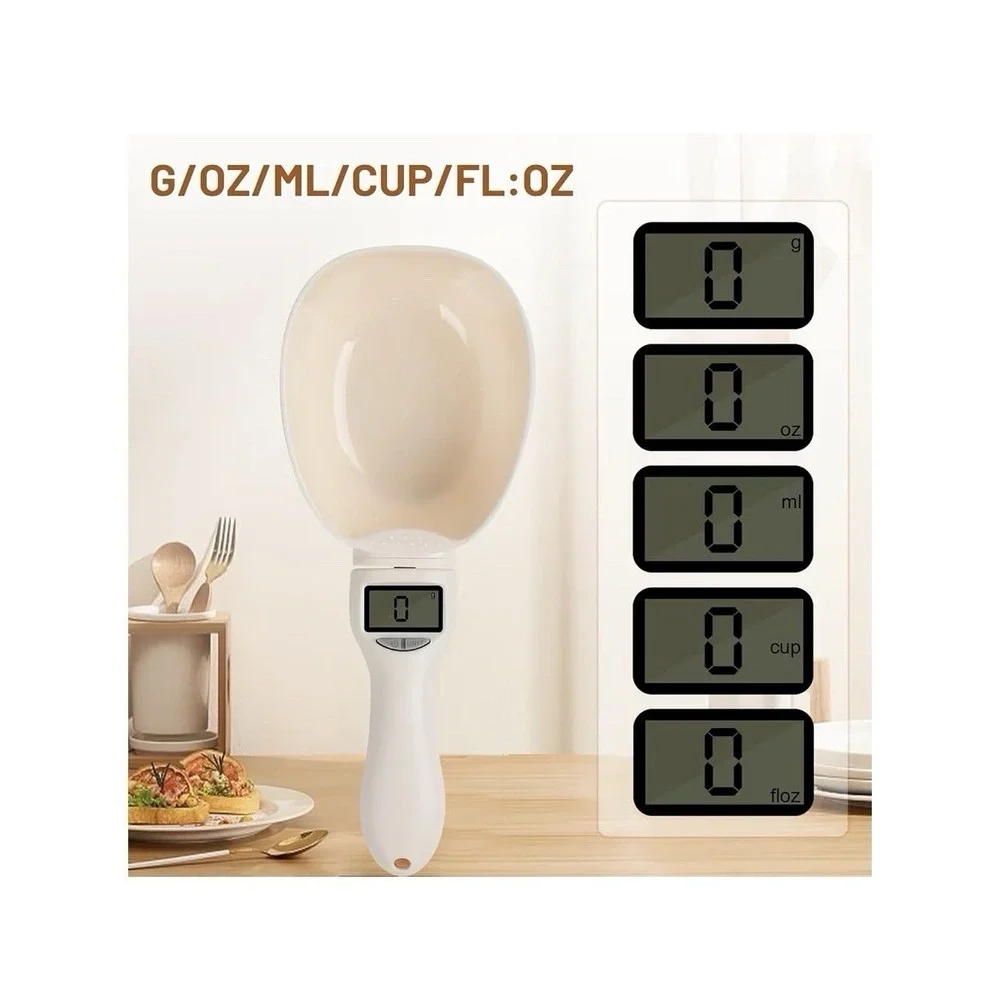 Pet Food Measuring Scoop Electronic Dog Cat Food Measuring Cup Digital Spoon[G]